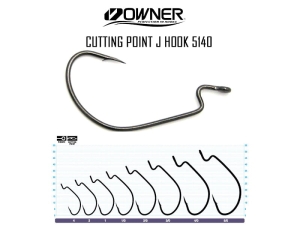 Owner 5140 J-Hook 3/0 cârlige 5 buc.