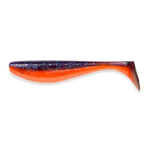 FishUP Wizzle Shad 5" #207 Dark Violet/Orange 4pcs