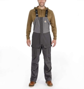 Pantaloni scurți Carhartt Angler Bib Gravel/Shadow XL