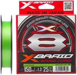 YGK X-Braid Braid Cord X8 150m #1.2/0.185mm 11.2kg