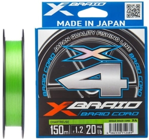YGK X-Braid Braid Cord X4 150m #1.2/0.185mm 9.1kg