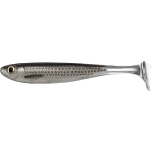 LiveTarget Slow-Roll Mullet Silver Black 10cm 4buc