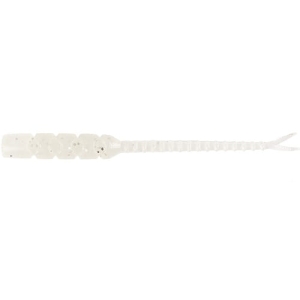 MUSTAD Aji Worm Bachi-Bachi White Glow Glitter 5 cm 15 buc.