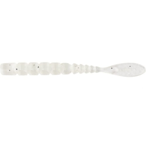 MUSTAD Aji Worm Fla-Fla White Glow Glitter 5 cm 15 buc.