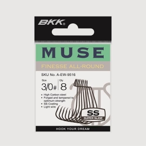 Cârlige offset BKK Muse mărimea 1/0 - op. 9pcs