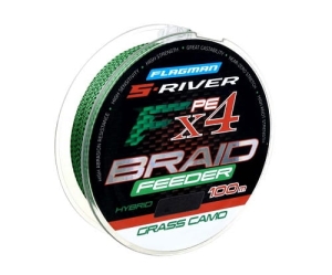 Flagman S-River Feeder X4 linie împletită 100m 0.16mm