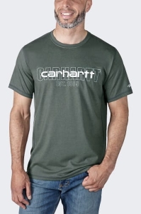 Koszulka Carhartt Force Midweight Logo Carbon S