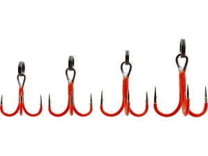 Cârlige triplu pentru păstrăv #8 4pcs UV Or