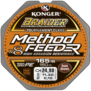 BRAIDER X8 0.14mm linie de pescuit 150m 18.3kg DARK BROWN