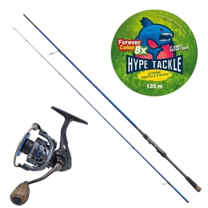 Set Spinn Hype Tackle H2 țintă Jig 2.51 m, 7-28 g + Reel H2 4000 + Plein WP8 Red Fluo 0.15 mm