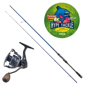 Set Spinn Hype Tackle H2 țintă Zander 2.36 m, 10-42 g + Reel H2 4000 + Plenipotențiar WP8 Red Fluo 0.15 mm