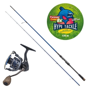Zestaw Spinn Hype Tackle H2 Target Zander 2,21 m Do 32 g + Hype Tackle H2 4000 + Plecionka WP8 Red Fluo 0,15 mm