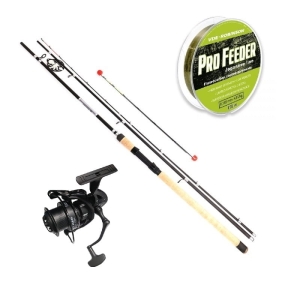 Kraken Black Pearl Feeder set 3.30m 120g 3+3cz + Kraken Black Pearl Feeder 5500 + VDE-Robinson Pro Feeder linia 0,260mm 150m