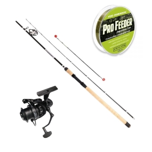 Set de Kraken Black Pearl Method Feeder 3.30m 40g 2+3cz + Kraken Black Pearl Feeder 5500 + VDE-Robinson Pro Feeder 0,225mm 150m
