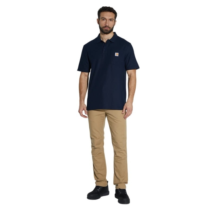 Koszulka Polo Carhartt Midweight Loose Navy L5.jpg
