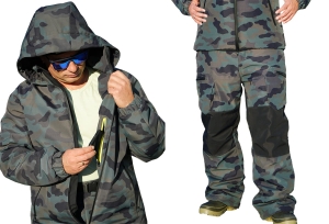 Salopeta de iarnă Kraken Camo Roz.