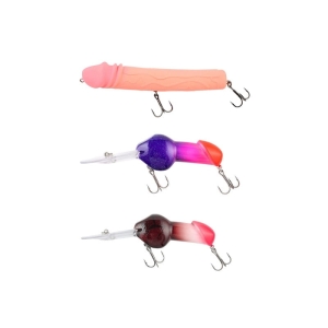 Zestaw Kraken Qtong Jerk White Python 16cm 43g + Kraken Qtong Deep Purple Pecker 8,5cm 27g +  Kraken Qtong Deep Brown Baller 8,5cm 27g