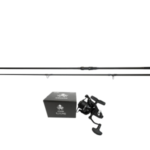 Set pentru crap: Lansetă Kraken Black Pearl Carp 360cm/3.5lbs (2 secțiuni) + Mulinetă Kraken Free Runner 5500