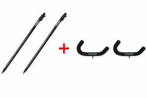 Set: 2x Suport pentru lansetă KRAKEN Black Pearl Bankstick 75-125cm + 2x Suport anterior KRAKEN Black Pearl Front Rest Eva
