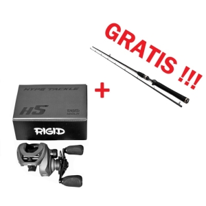 Multiplicator Hype Tackle H5 120LH RIGID 8.1:1 + CADOU Lansetă W3 Vertical Jigging-T 2nd 6'2" 185cm 14-28g Cast 2 tronsoane