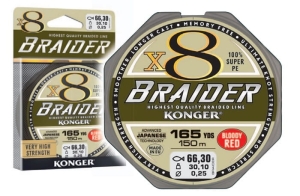 BRAIDER X8 0.20mm 150m 25.3kg BLOODY RED