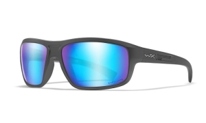 Wiley X CONTEND Captivate Polarized Blue Mirror Smoke Grey Matte Graphite frame