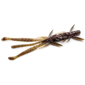 FishUP Shrimp 3" #050 Green Pump Brwn/R&Purp 9buc
