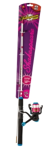Undiță de pescuit pentru copii Shakespeare Cosmic Spinning COMBO 1.40m ML PINK pentru copii