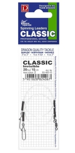 DRAGON Invisible Fluorocarbon 20kg 20cm leader DRAGON Invisible Fluorocarbon 20kg 20cm leader