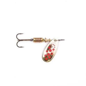 Mepps COMET DECORE auriu/roșu cu puncte 3/6.5g