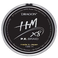 DRAGON HM X8 P.E.BRAID 0.12mm 11.90kg 135m gri DRAGON HM X8 P.E.BRAID 0.12mm 11.90kg 135m gri