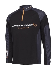 SG Tournament Gear Shirt 1/2 Zip M Black Ink
