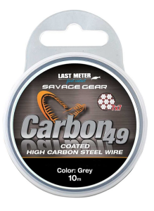 SG CARBON49 STEELWIRE SG CARBON49 STEELWIRE 10M 0.48MM 11KG COATED GREY