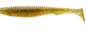 FishUP U-Shad 3,5" #036 - Caramel/Verde și negru