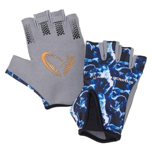 Savage Gear Marine jumătate mănușă mare albastru XL Mănuși