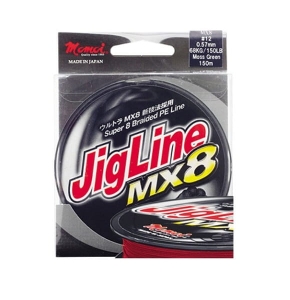 MOMOI JigLine MX8 împletitură împletită 0.18/12kg 150m ROȘU