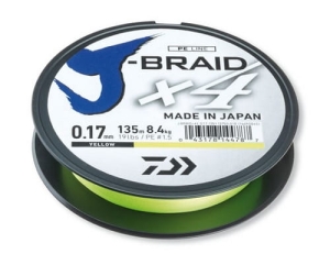 Daiwa J-Braid x4 0.19mm 135m galben