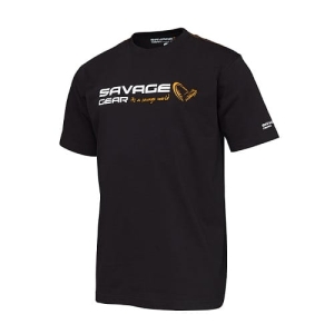 Tricou Savage Gear Signature Logo L Black Ink