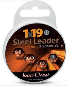 IRON CLAW 1x19 Steel Leader 9kg 5m 0.40mm