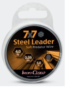 IRON CLAW 7x7 Steel Leader 18kg 5m 0.60mm