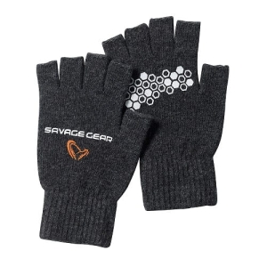SG Tricotat Half Finger Mănuși gri închis
