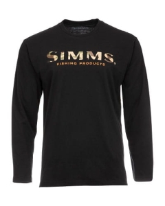 Tricou Simms Logo Shirt LS Negru XXL